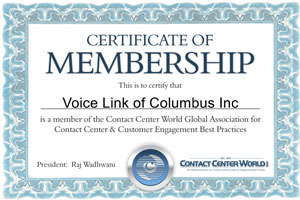 Contact Center World Global Association Certification of Membership